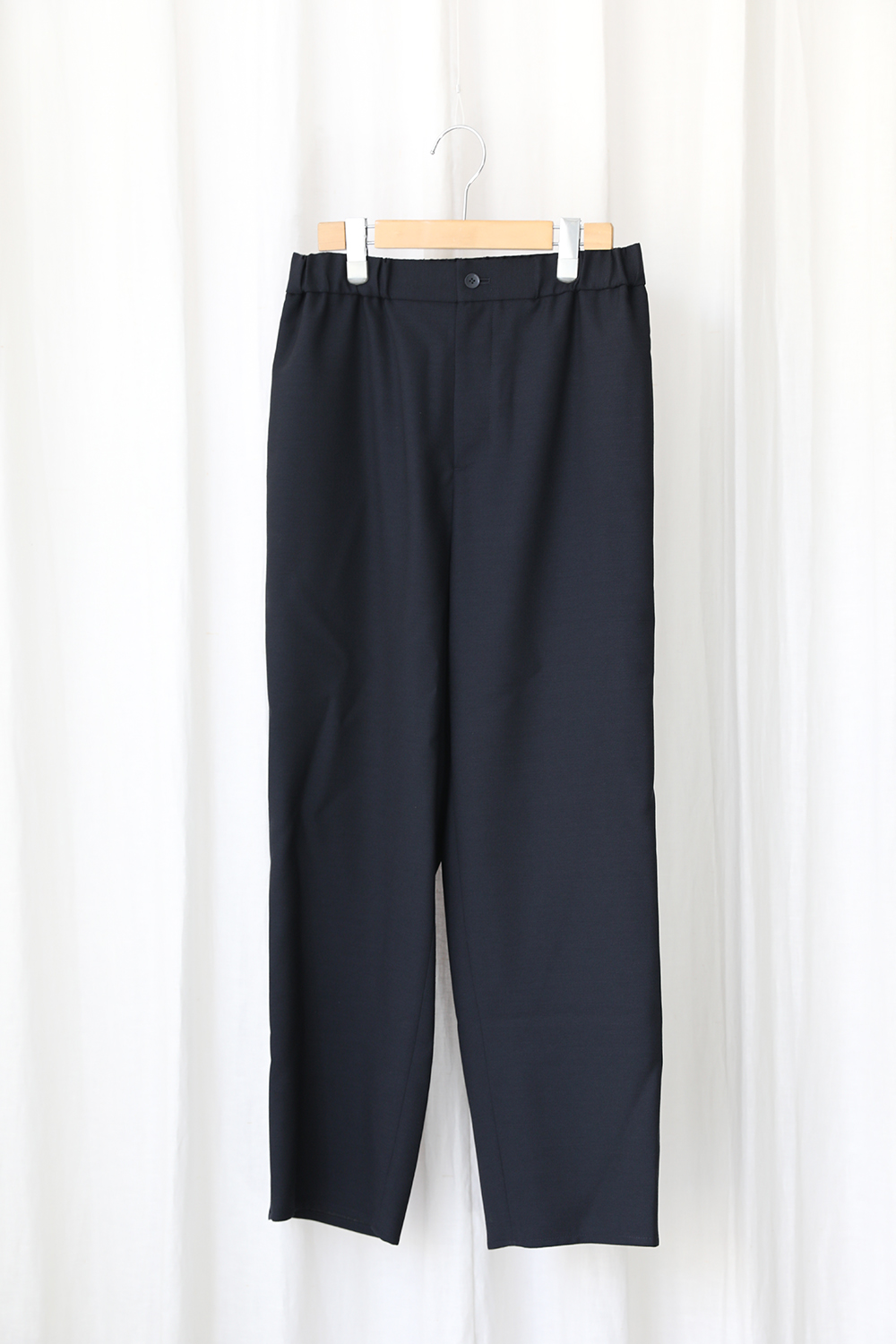 WOOL CARAMEL PIQUET TAPERED EASY PANTS
