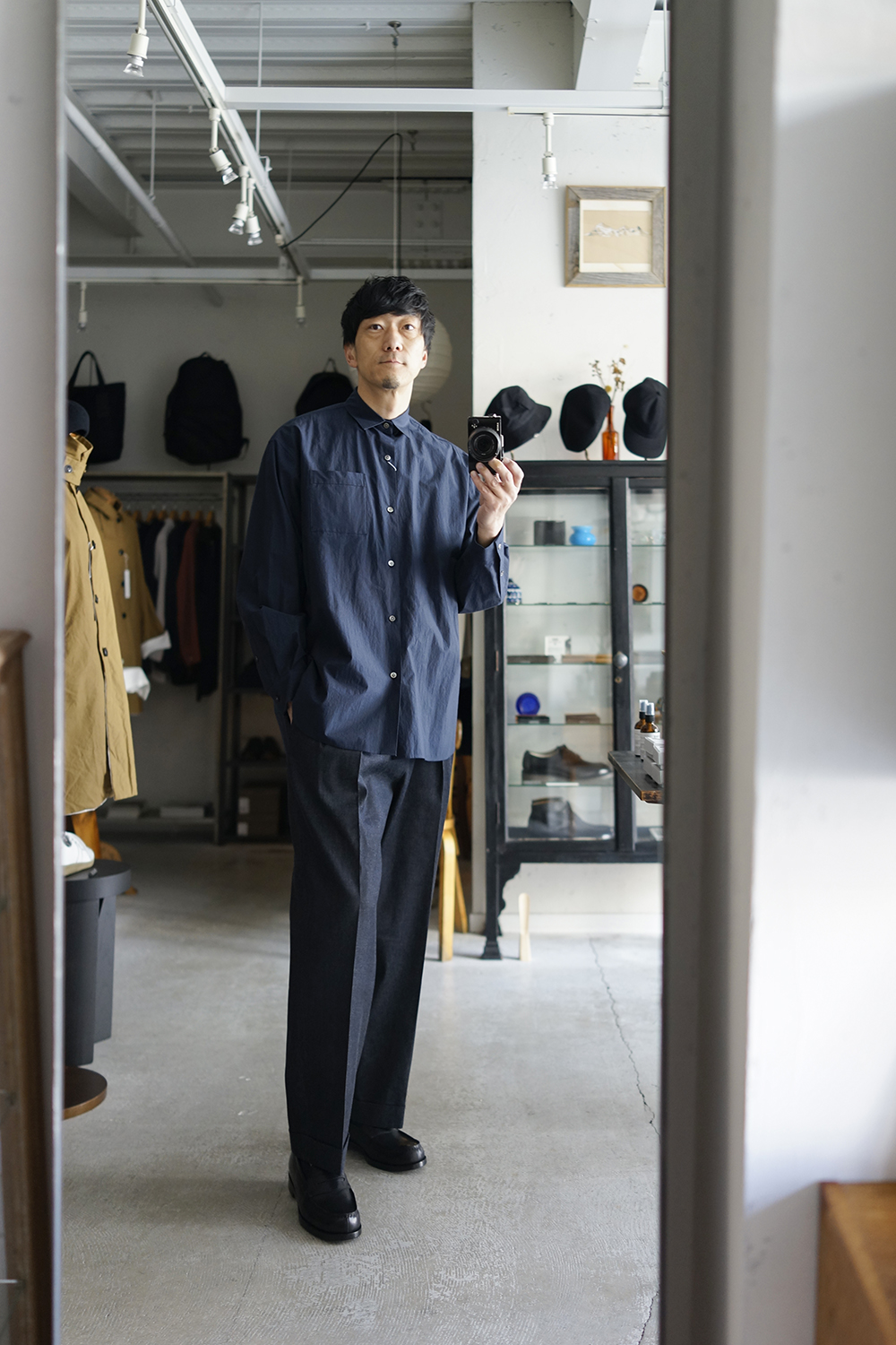 Blanc YM」cotton wide shirt ＆ light ounces easy pants | ANOTHER 
