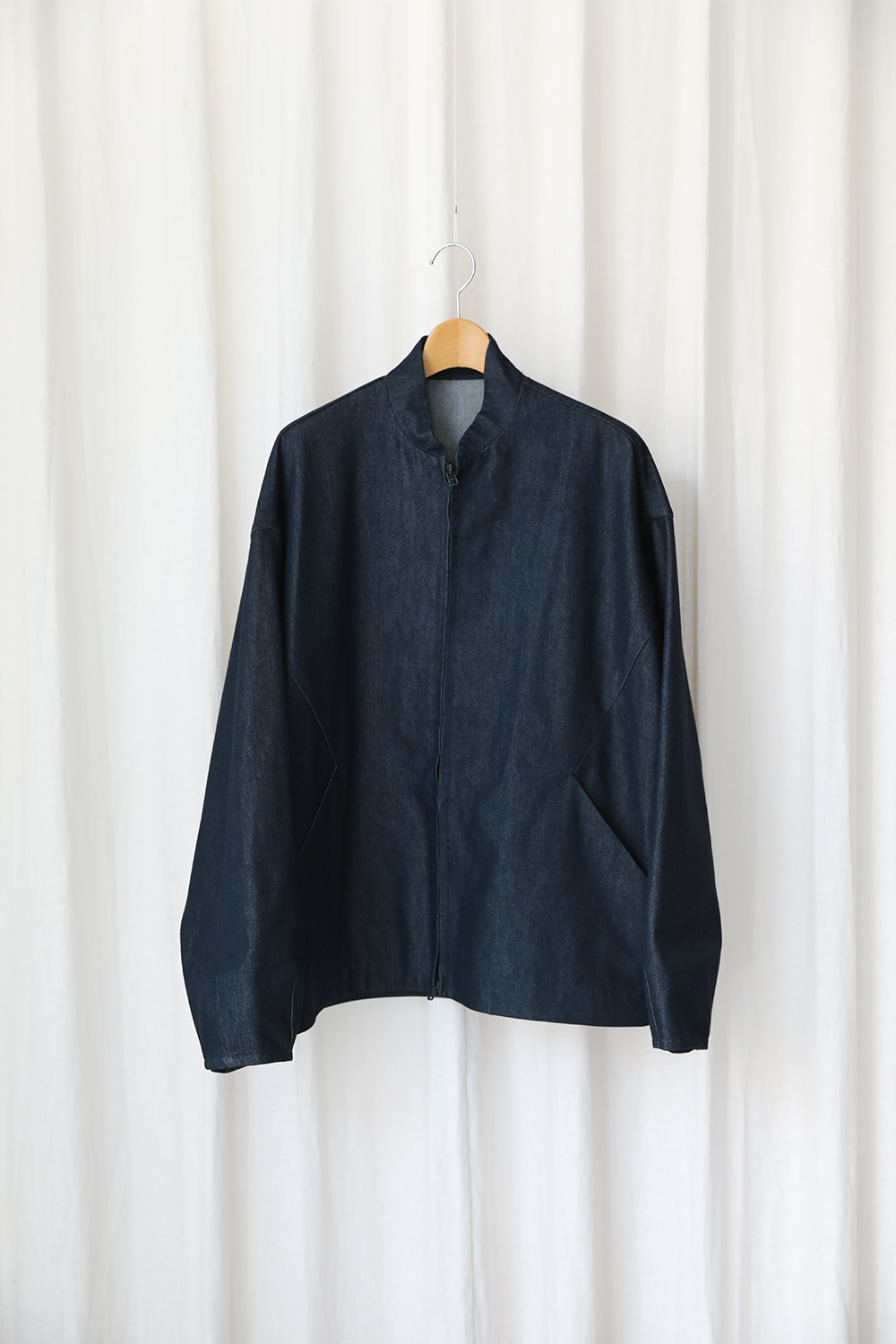 stand collar bluson