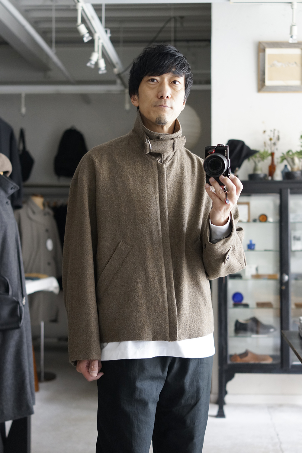 my beautiful landlet」BISHU TUMBLER TWILL WOOL ZIP BLOUSON