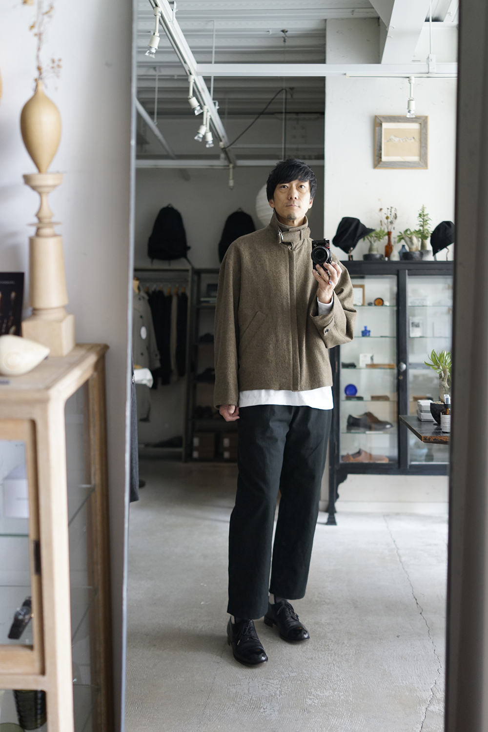 my beautiful landlet」BISHU TUMBLER TWILL WOOL ZIP BLOUSON