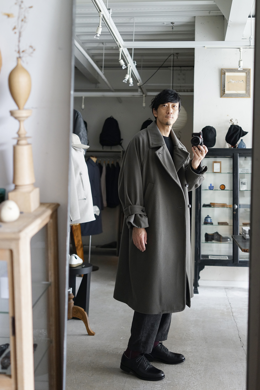 VOAAOV」S100 WOOL BEAVER Long Coat ＆ BISHU RECYCLE RIDGE WOOL