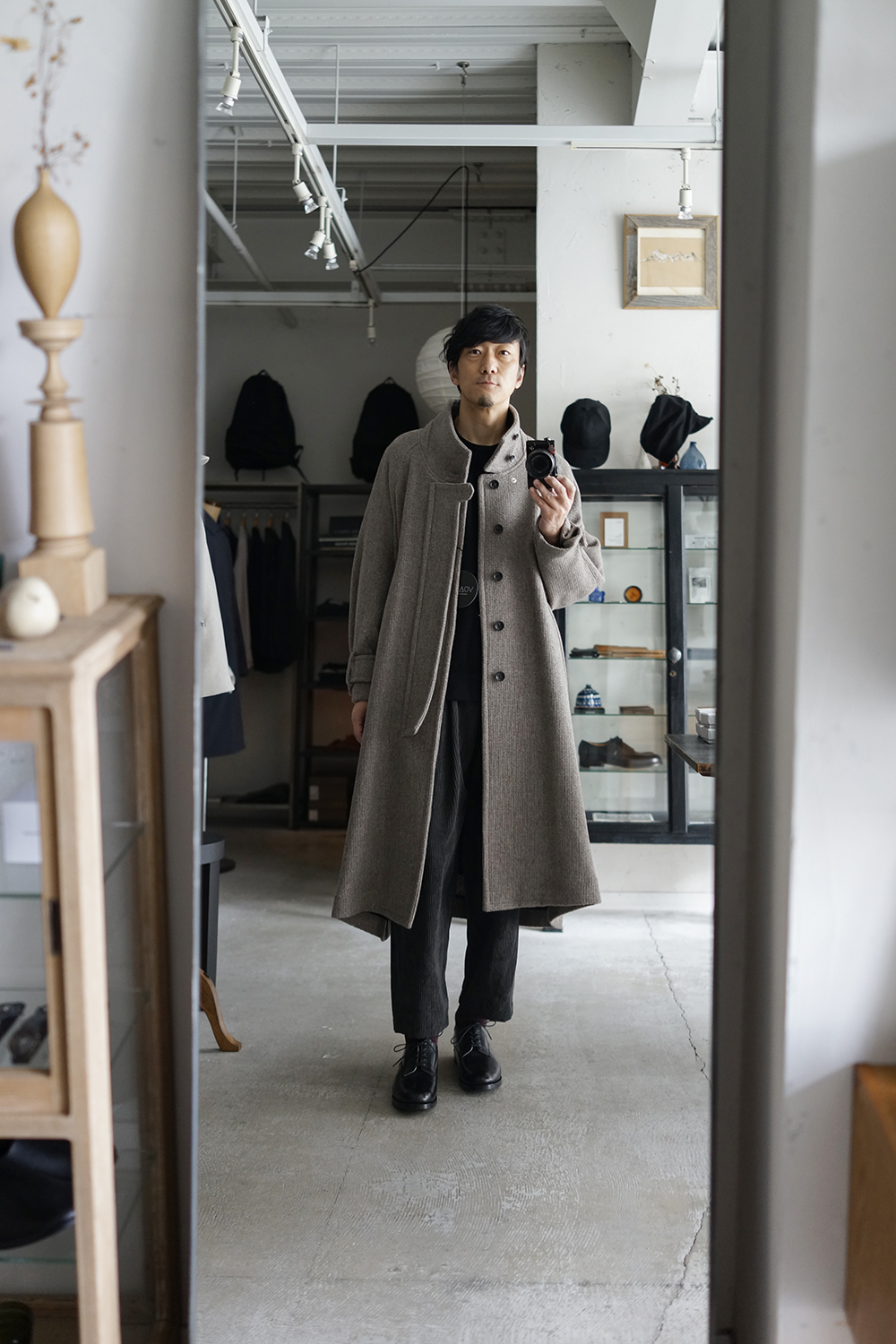 VOAAOV」S100 WOOL BEAVER Long Coat ＆ BISHU RECYCLE RIDGE WOOL