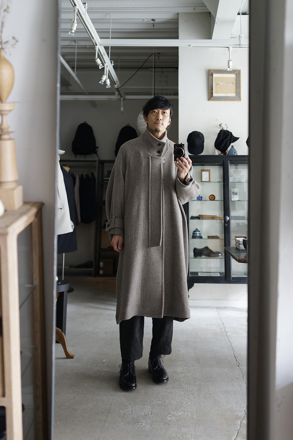 VOAAOV」S100 WOOL BEAVER Long Coat ＆ BISHU RECYCLE RIDGE WOOL