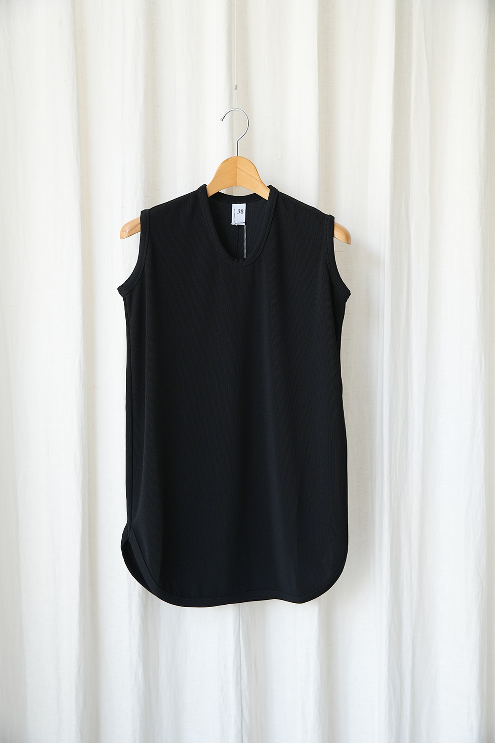 マットポリエステルリブライクニットクルーネックフレンチスリーブTシャツ