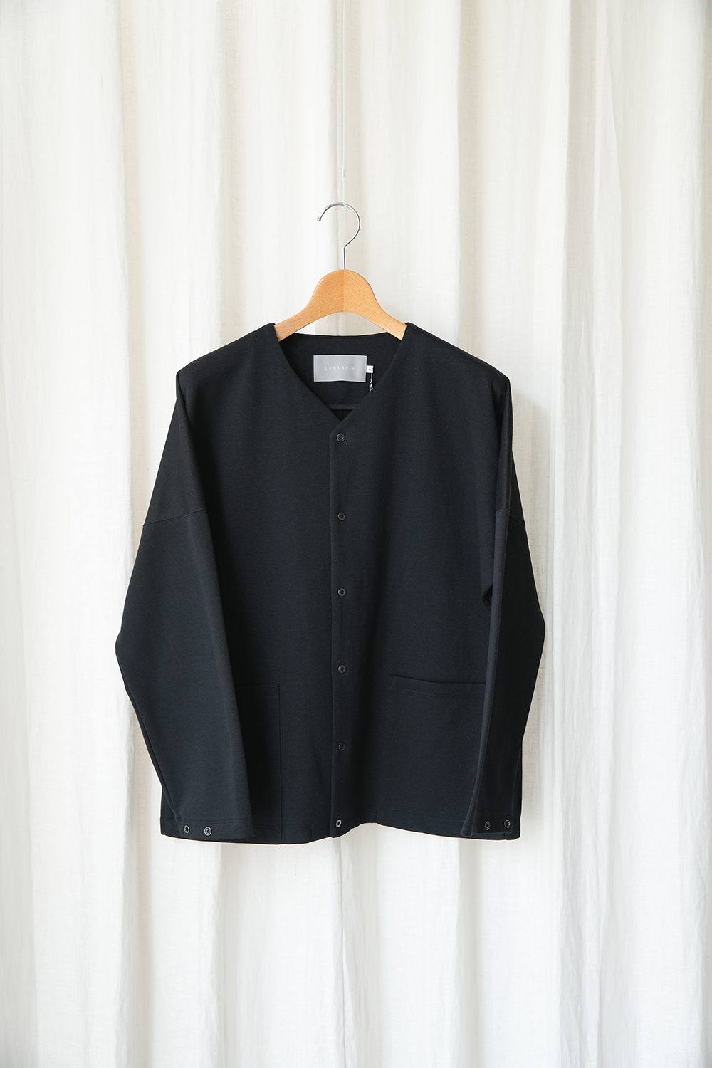 DOUBLE KNIT SNAP-BUTTON CARDIGAN
