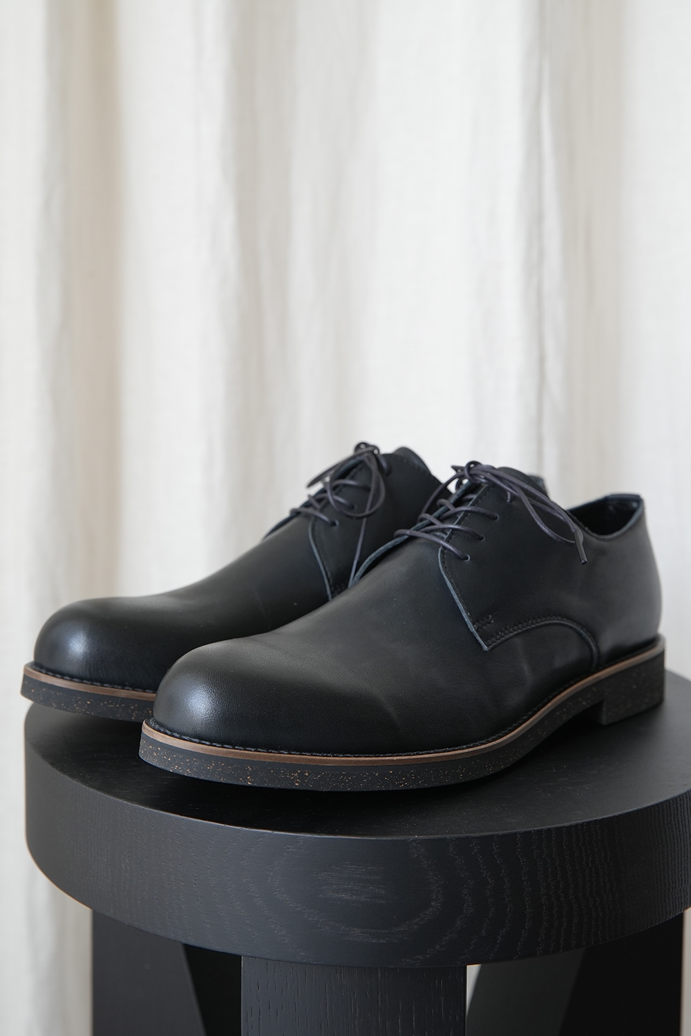 DERBY PLAIN TOE SHOES (WATER PROOF LEATHER)