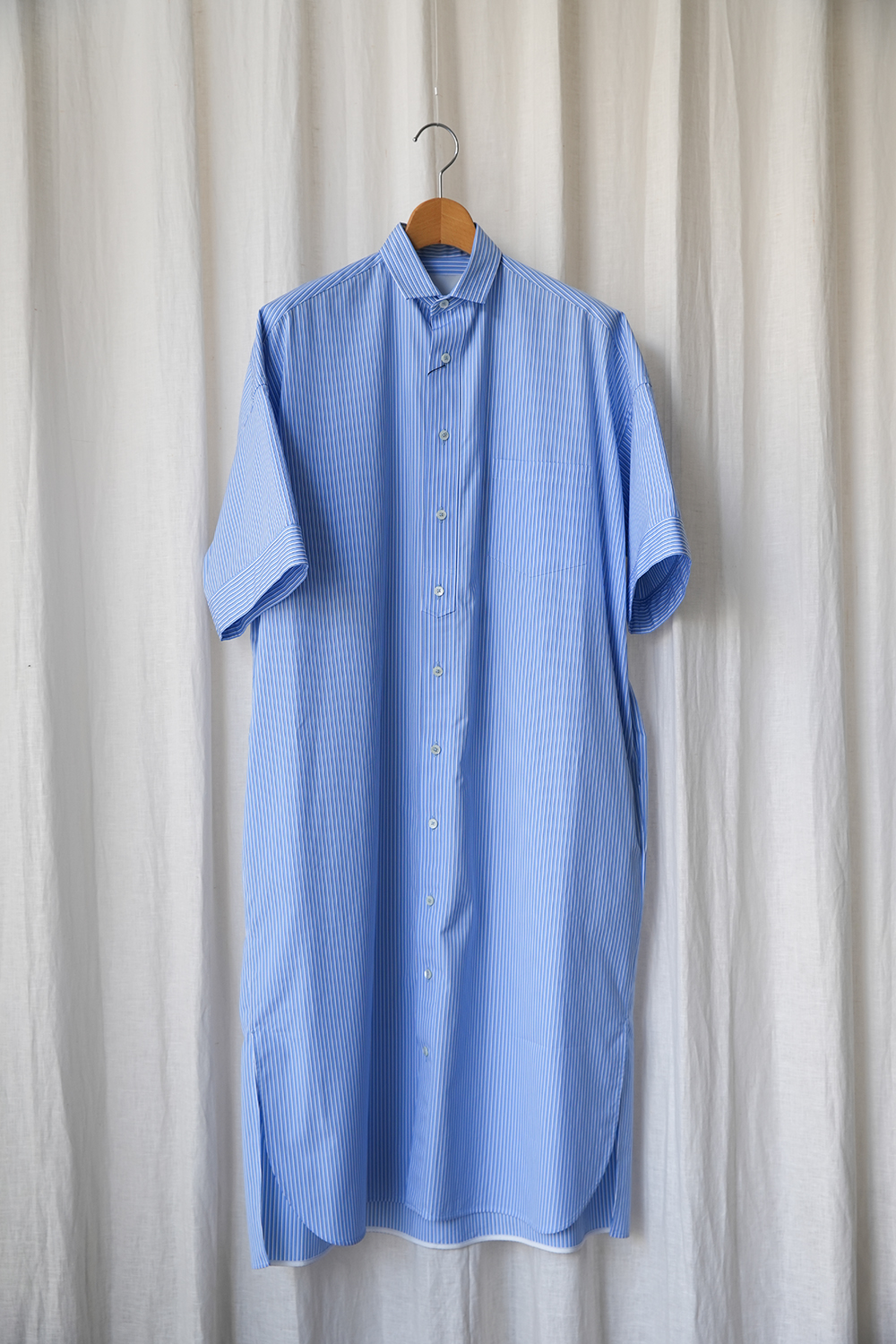 SHORT SLEEVE SQUARE BIG SHIRT DRESS
