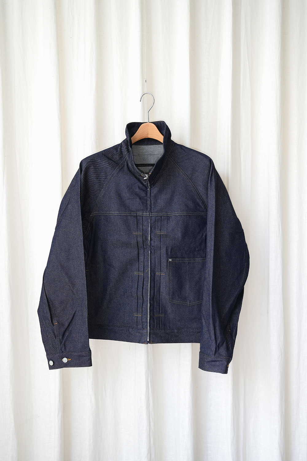 OPEND ANTIQUE DENIM ZIP JACKET