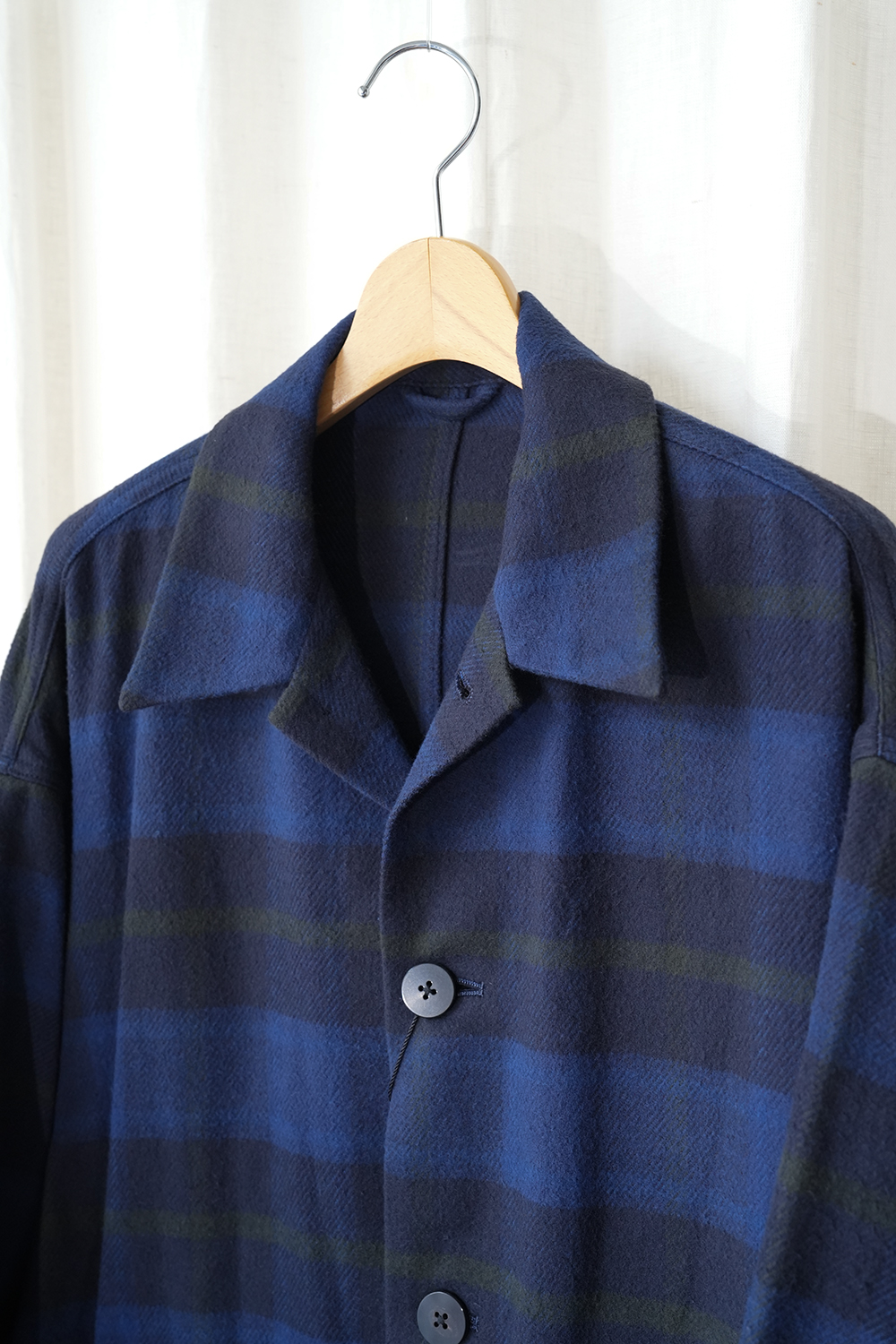 COTTON NEL CHECK COVERALL JACKET | ANOTHER LOUNGE