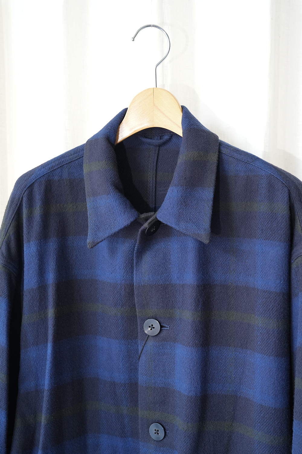 COTTON NEL CHECK COVERALL JACKET | ANOTHER LOUNGE