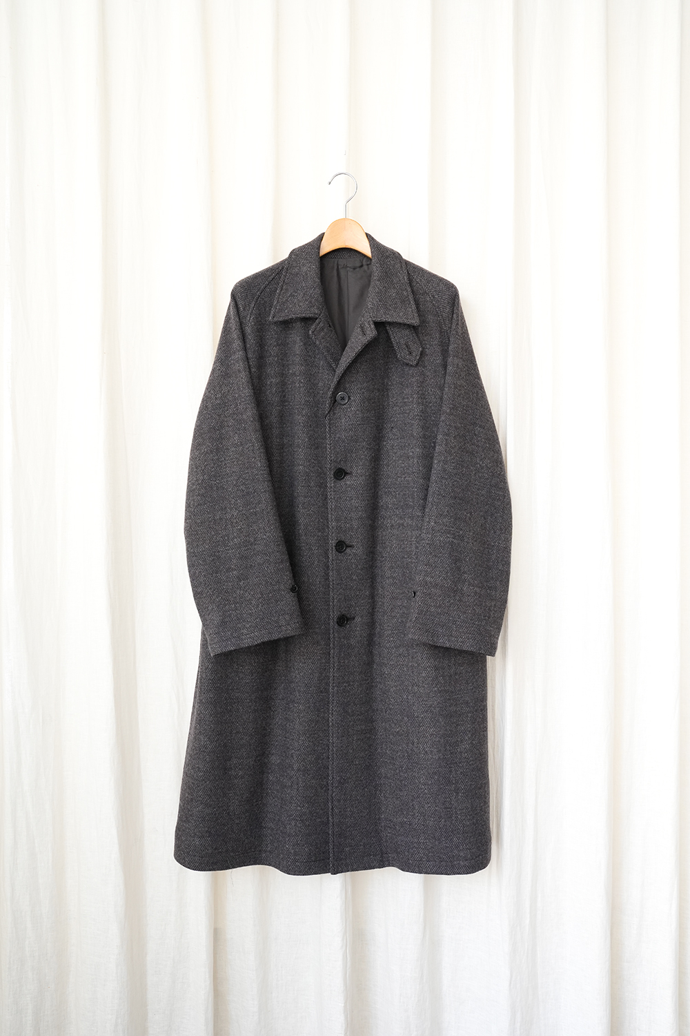 KNIT MELTON BALMACAAN COAT