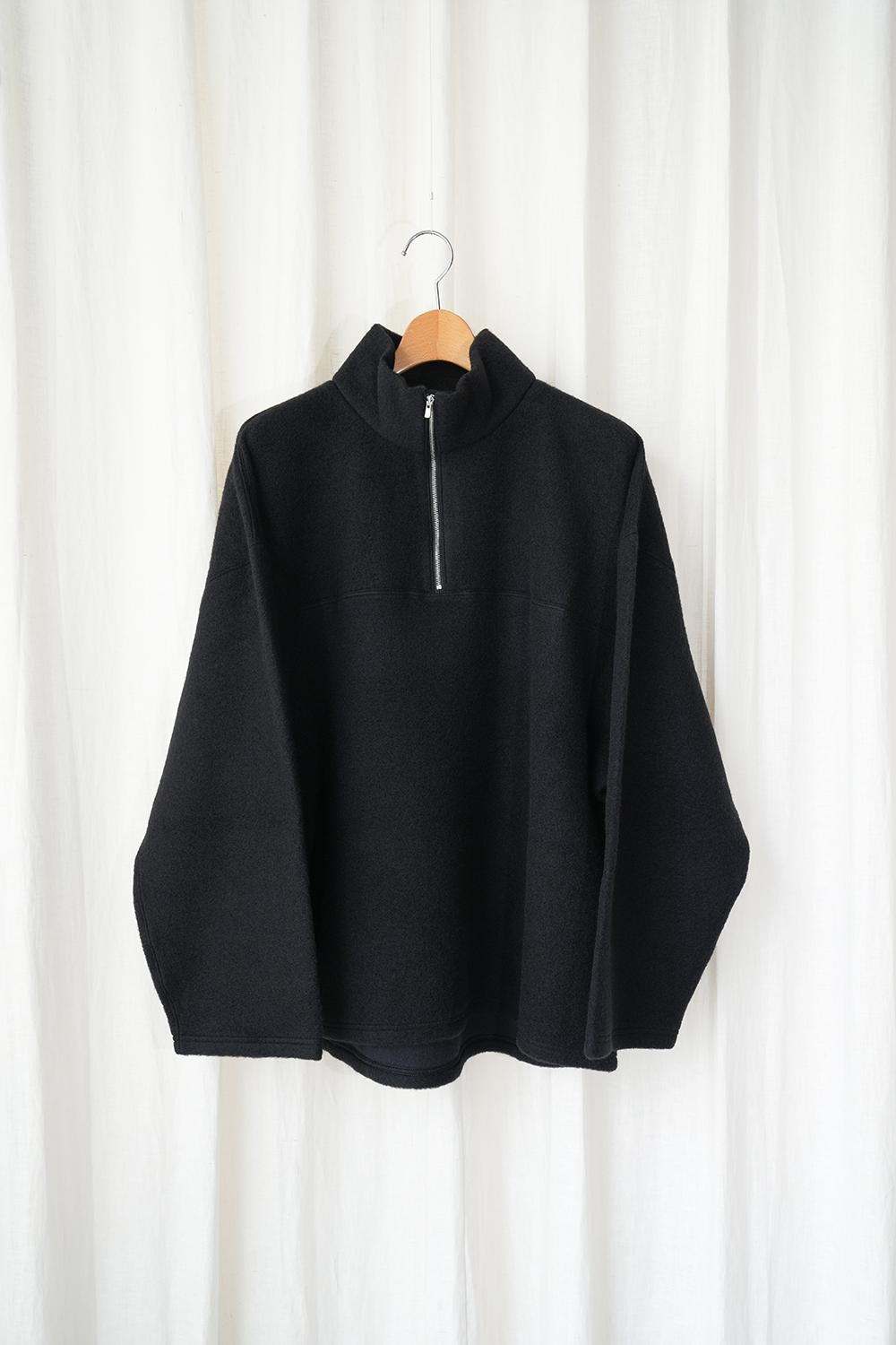 Wool half zip pullover