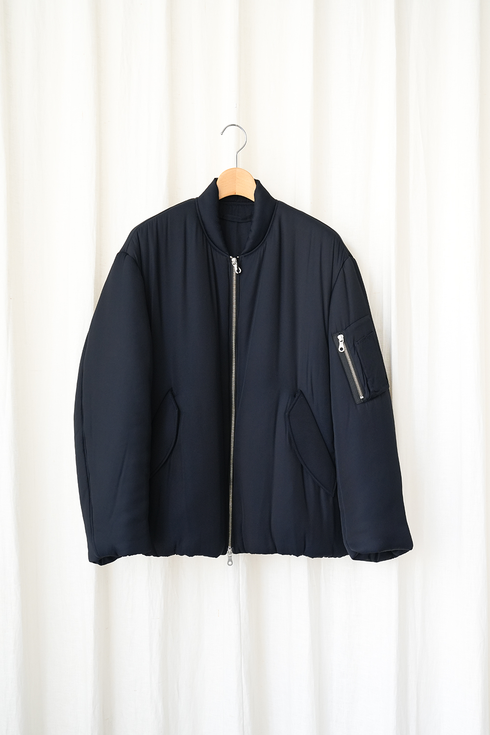 RAYON ZIP UP BLOUSON