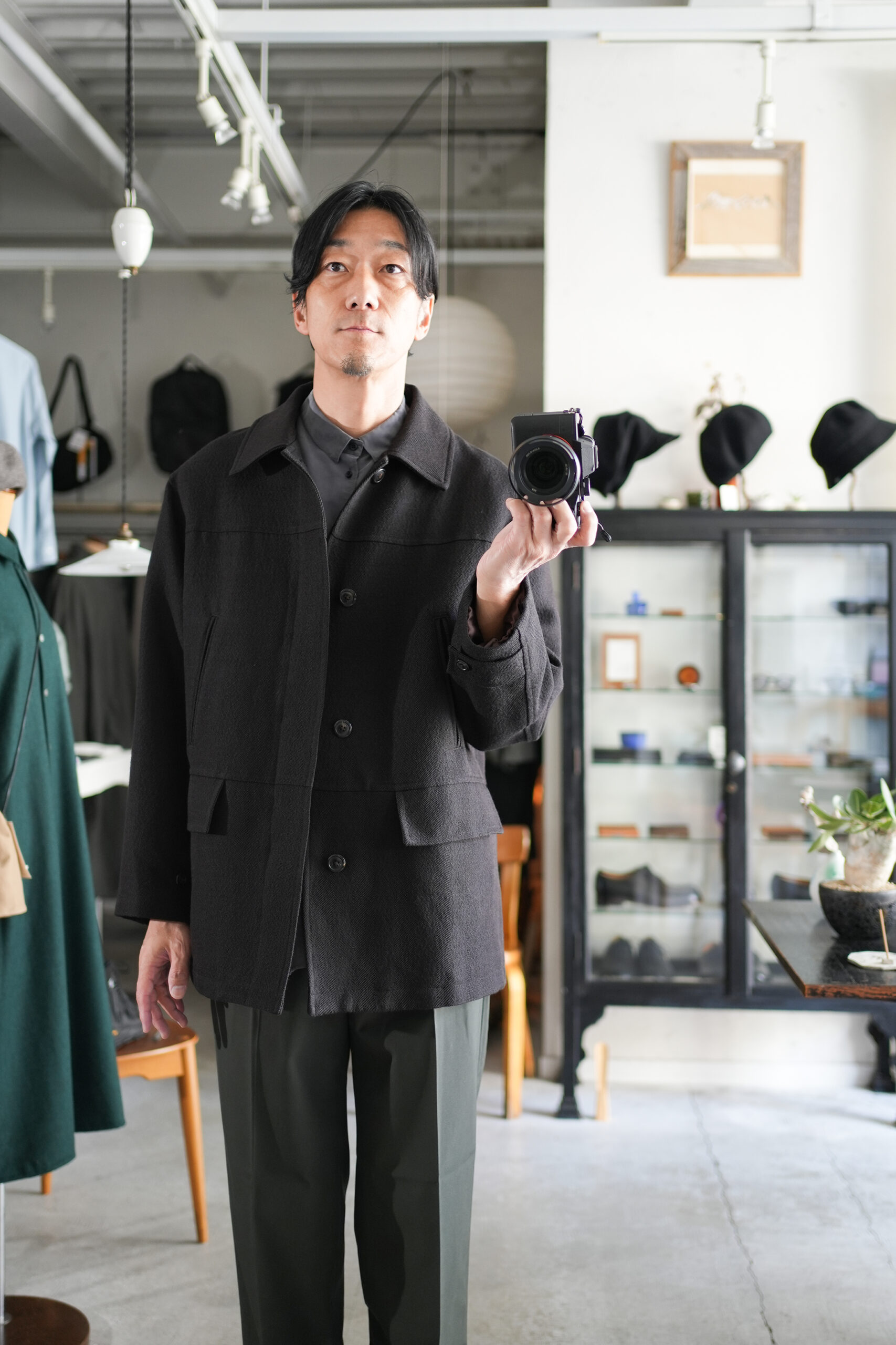 TWEED PUFFED CAR COAT - 松本市