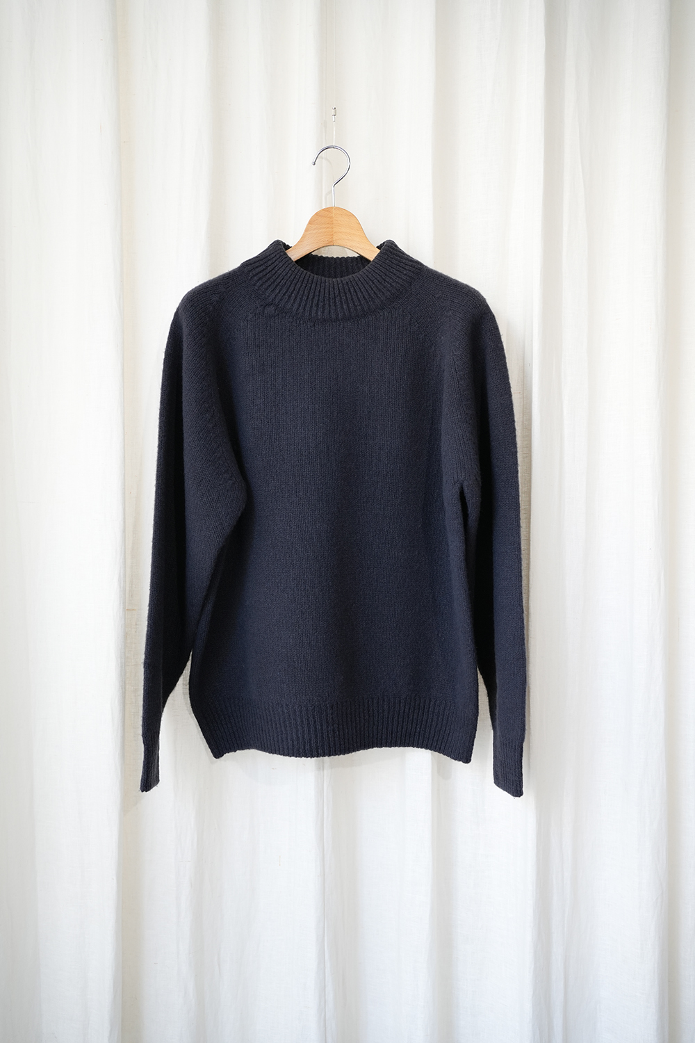 WOOL Garment Dye Moc Neck L/S