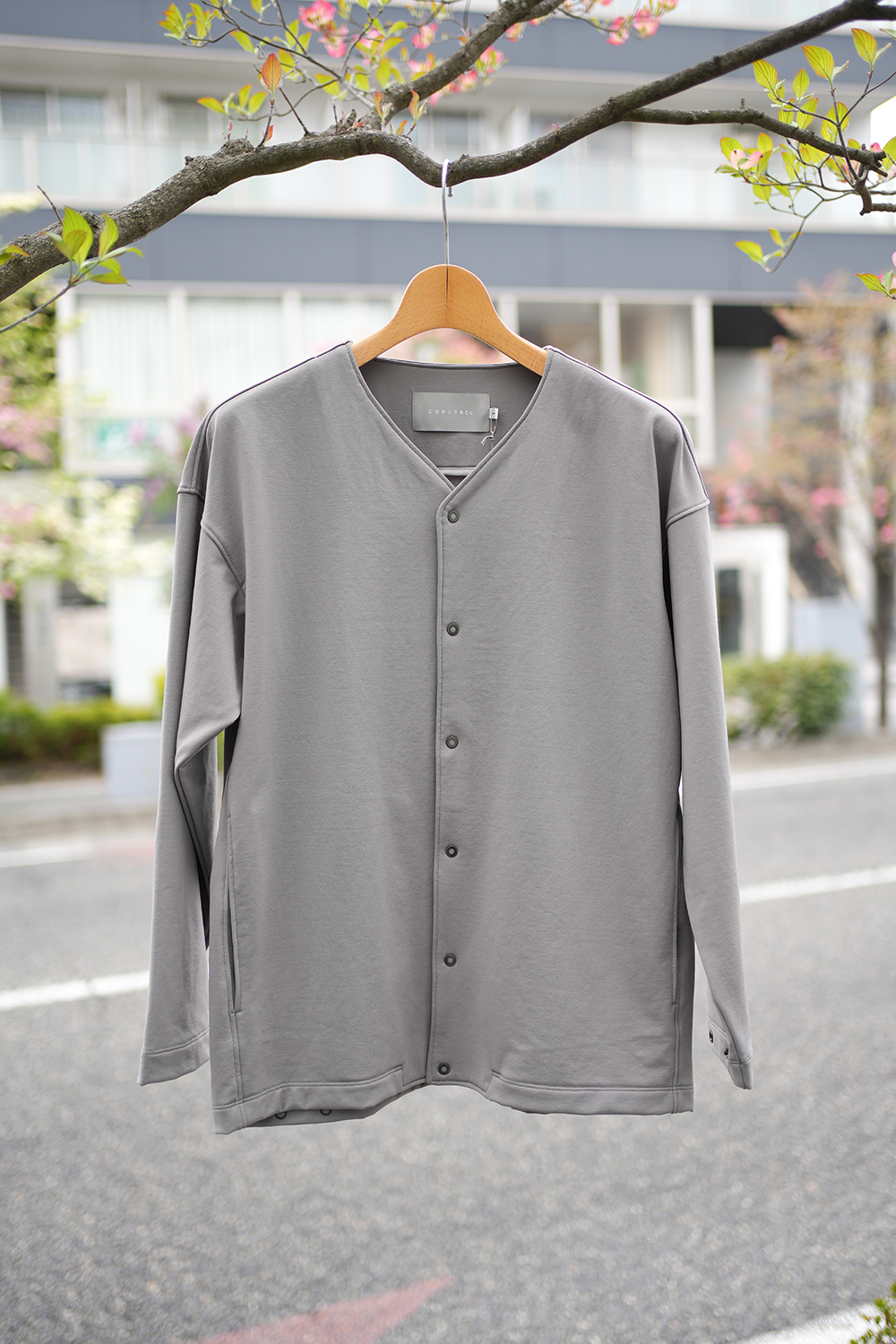 SNAP-BUTTON CARDIGAN -french terry-