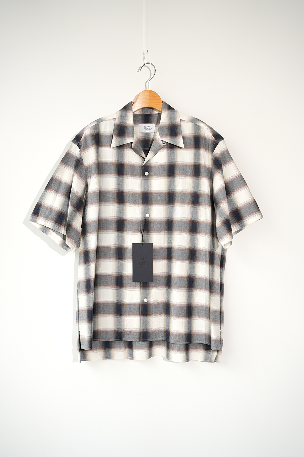 COTTON MADAL OPEN COLLAR S/S SHIRTS