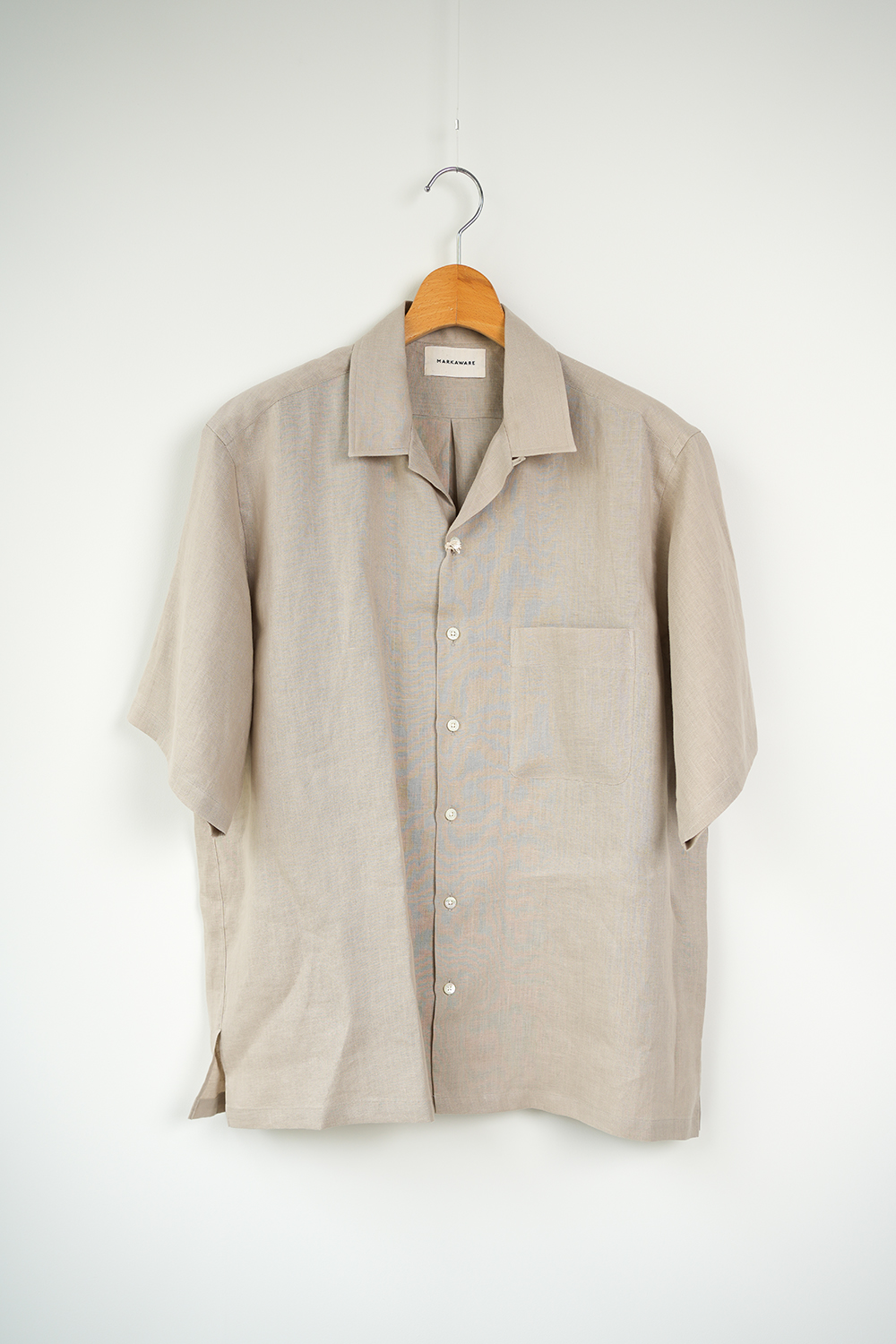 OPEN COLLAR WIDE SHIRT S/S