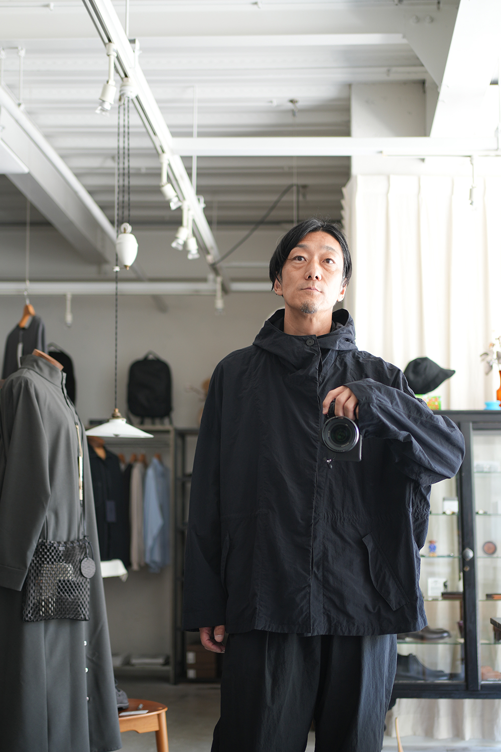 FIRMUM」ナイロンタッサーガーメントダイショートモッズコート FIRMUM」ナイロンタッサーガーメントダイショートモッズコート