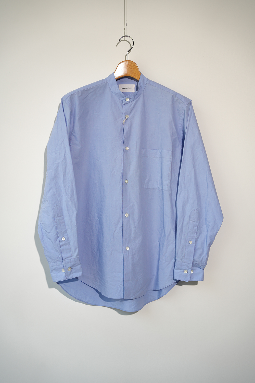 ULTIMATEPIMA TYPEWRITER REGULAR FIT MAO COLLAR SHIRT