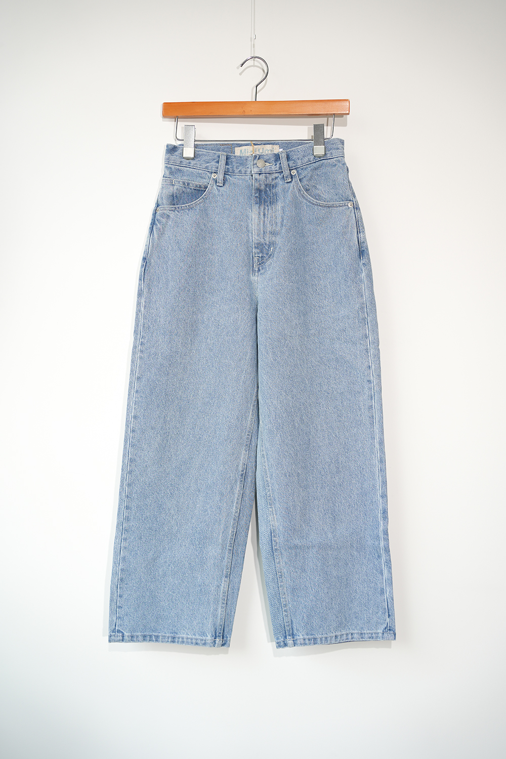 high waist wide straight denim