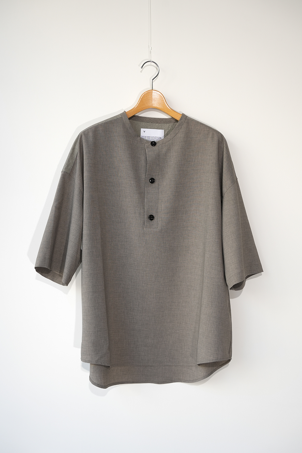 MELANGE LINEN LIKE ヘンリーネック