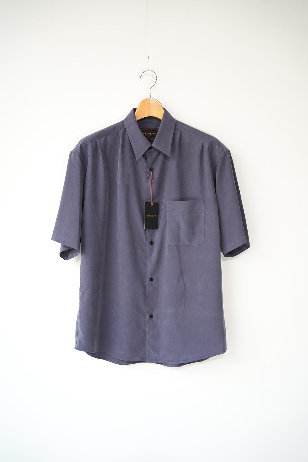 T/R POWDER CLOTH DRAPE TACK SHIRT