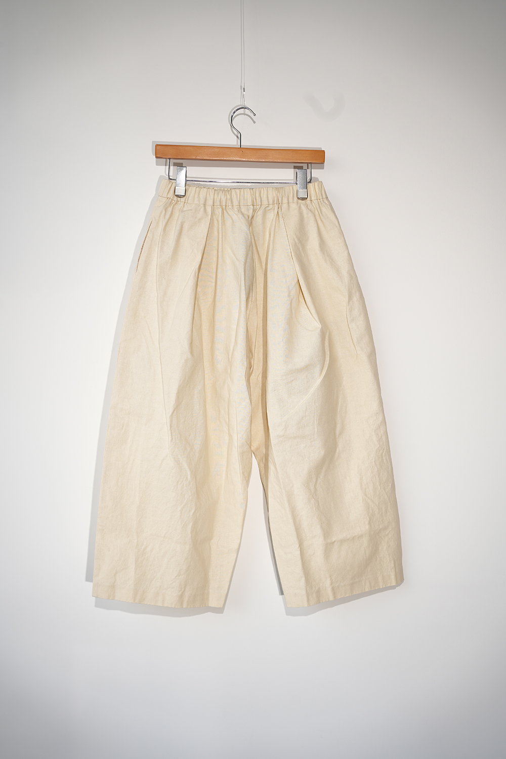 cotton linen high waist tuck wide PT