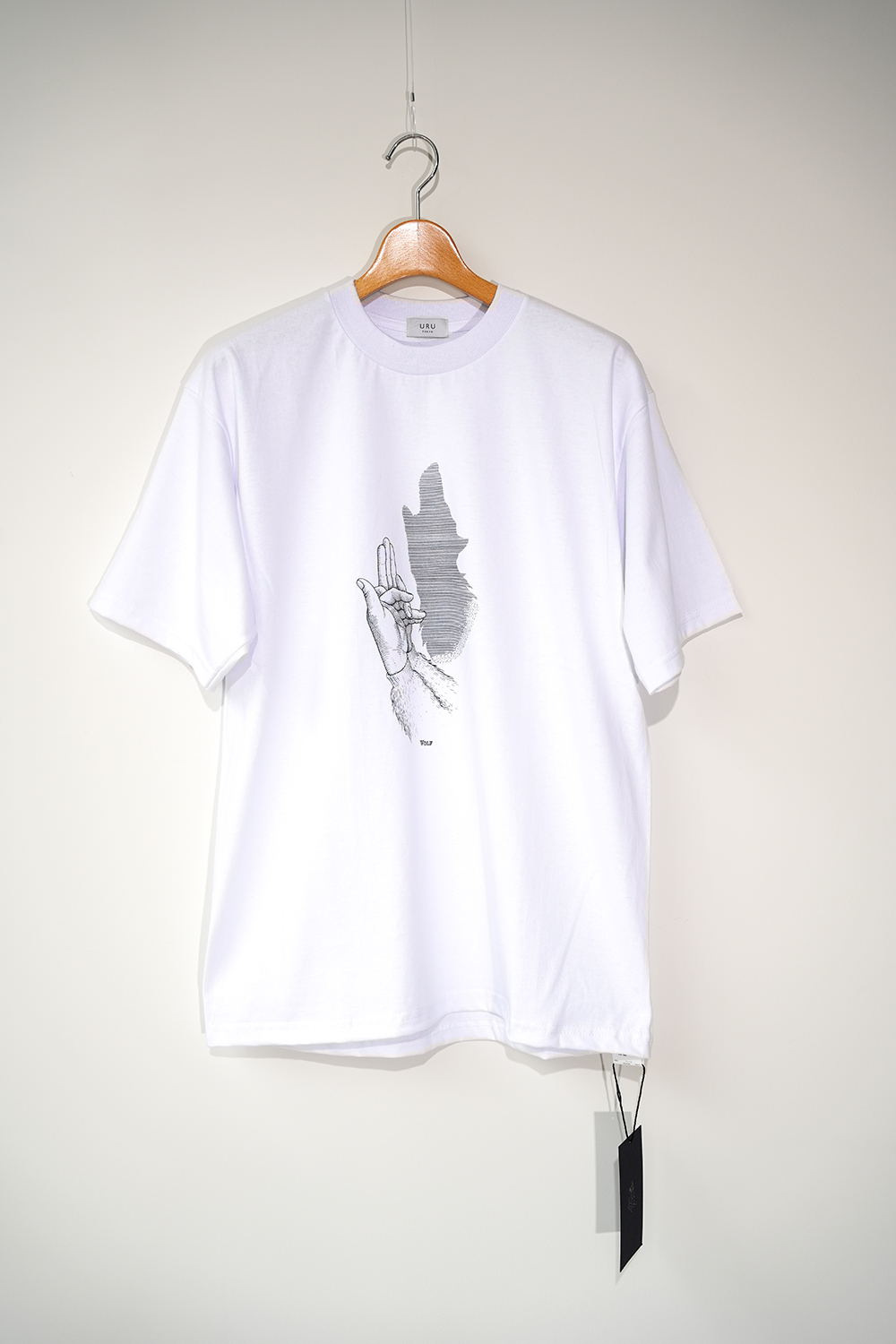 CREW NECK S/S TEE 影絵WOLF