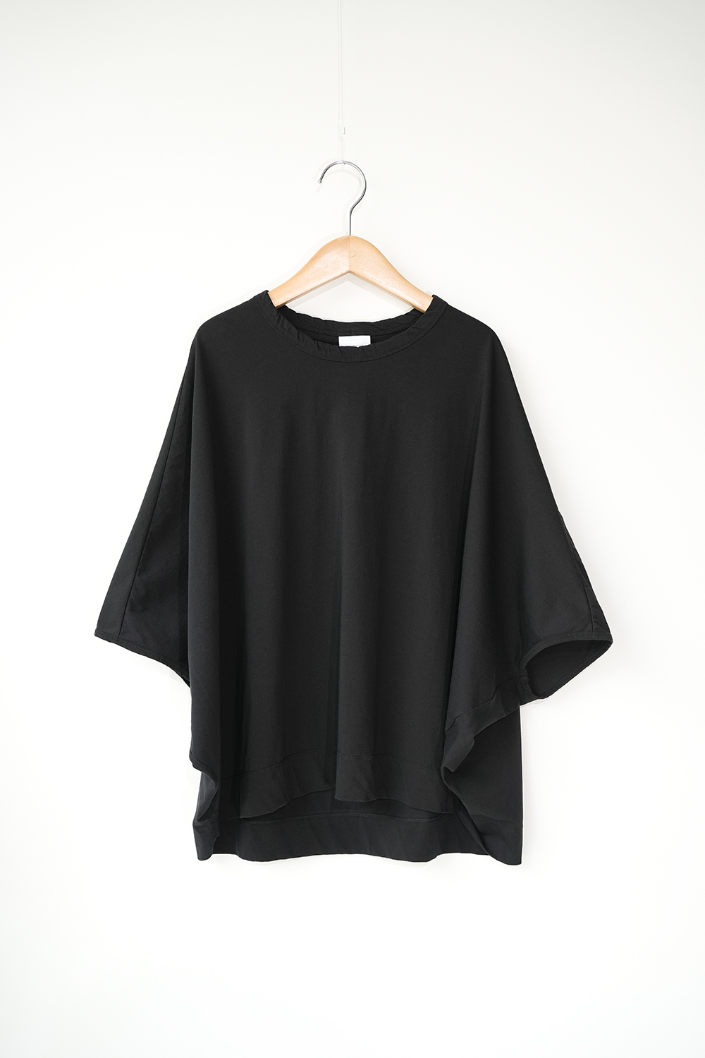 コットンポーラル天竺菱形ドルマンTシャツ