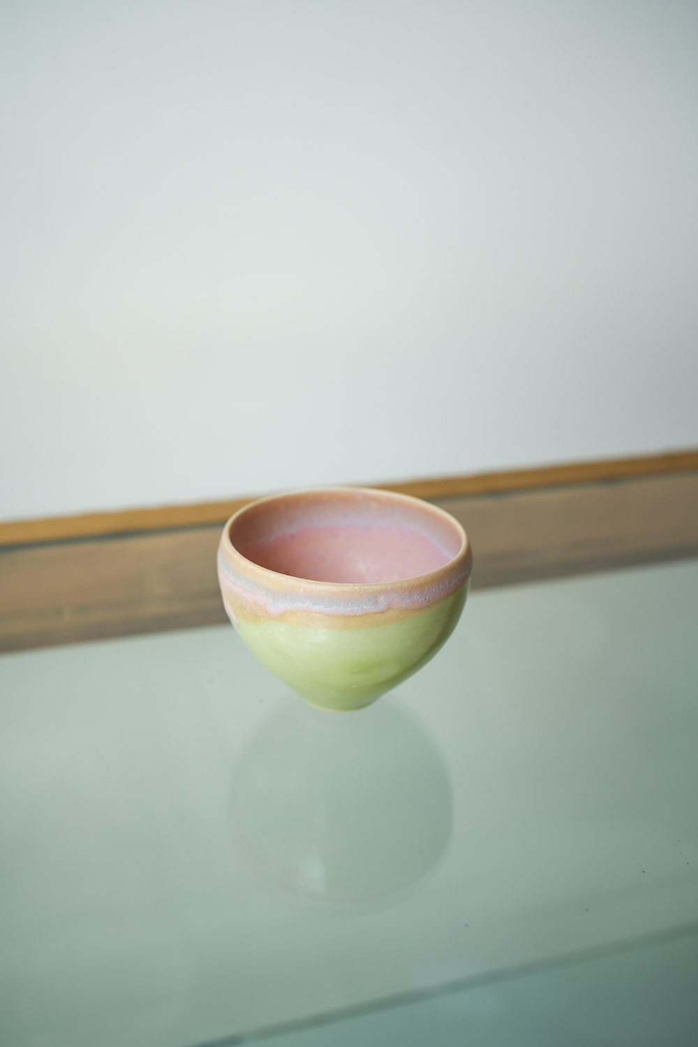 酒器3 桃黄緑釉