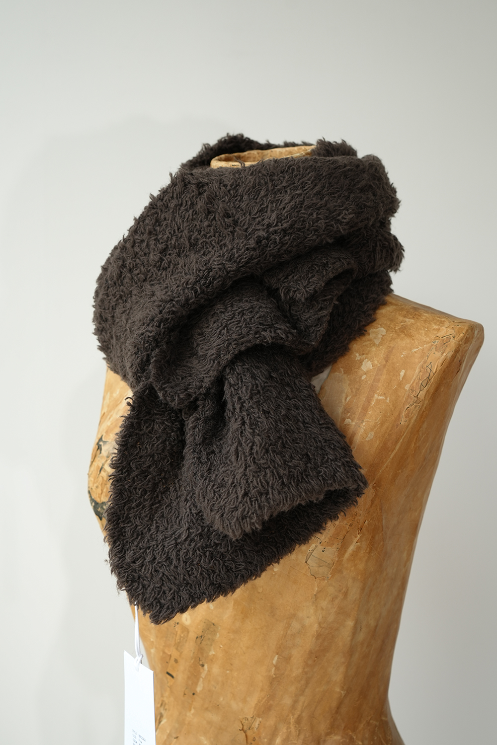 FUR WOOL KNIT SCARF
