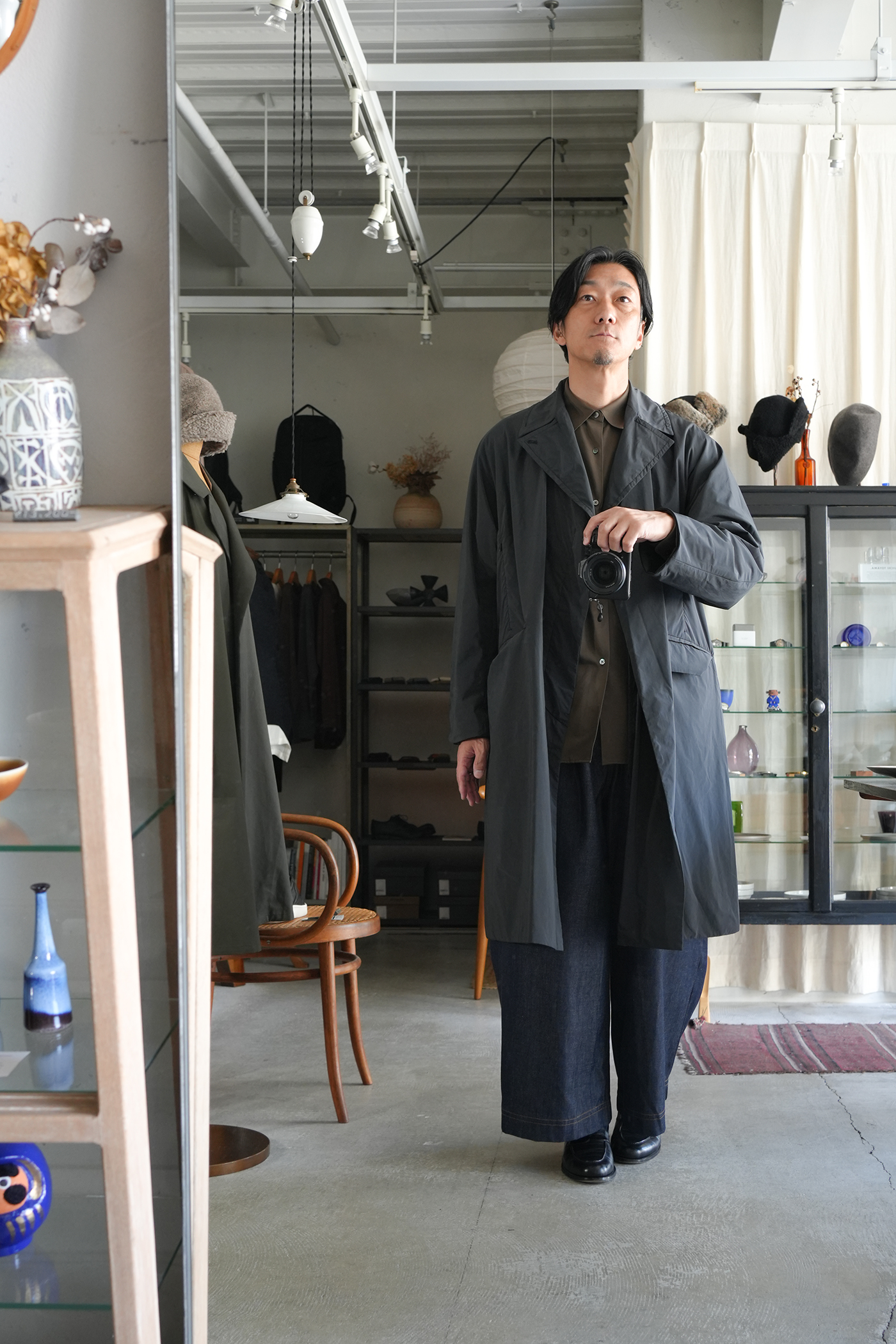 テアトラ　Device Coat ブラウン　サイズ3 中綿チェスターコート【DEVICE COAT dual point】｜TEATORA
