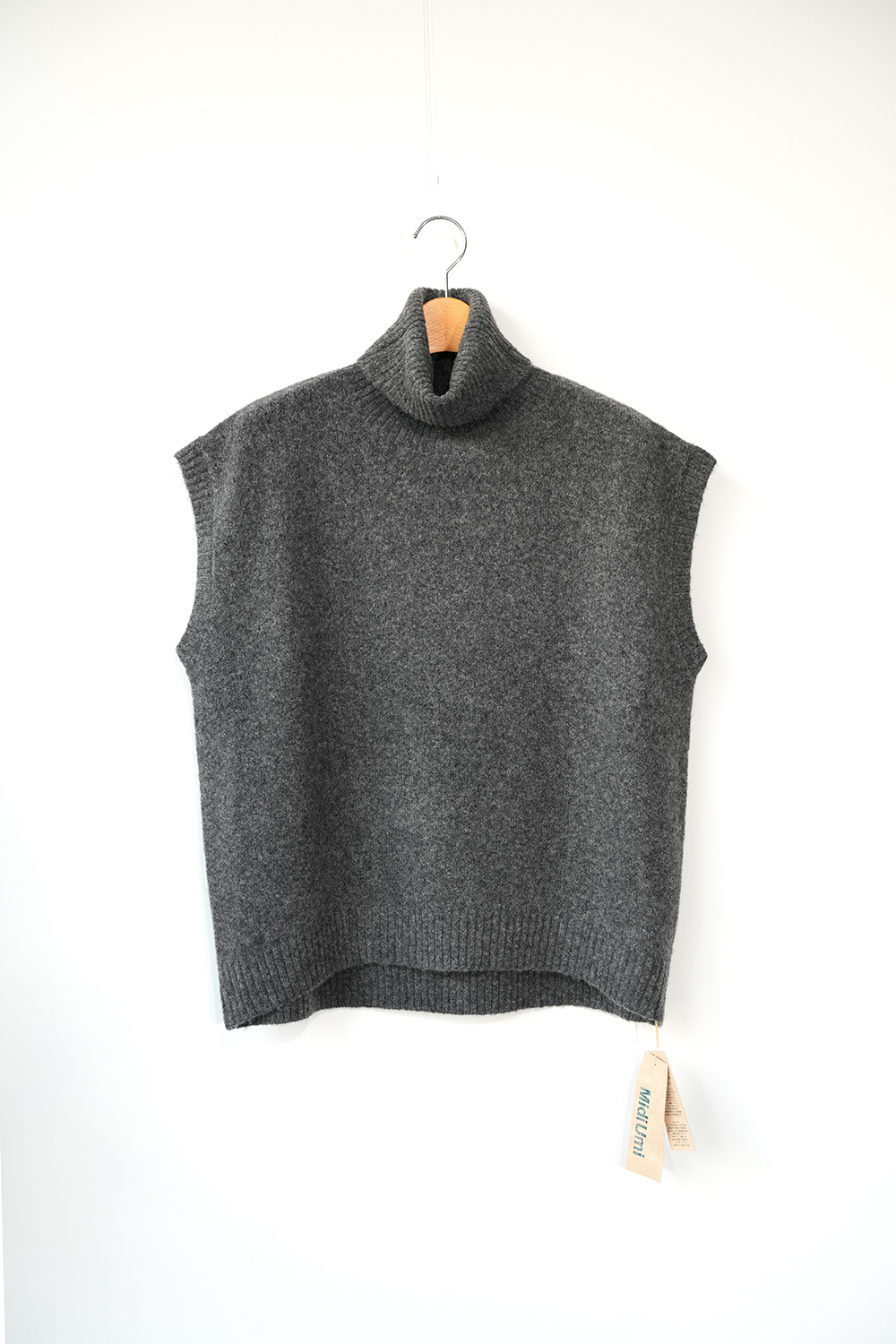 high neck knit vest