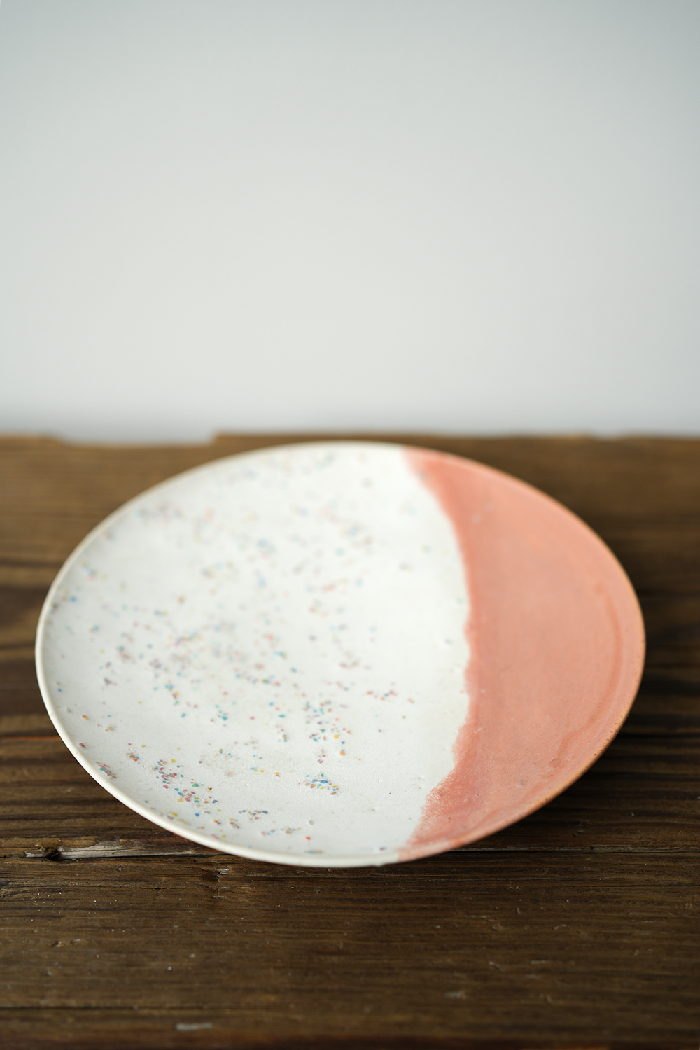 14.5cm皿 カラーチップ釉