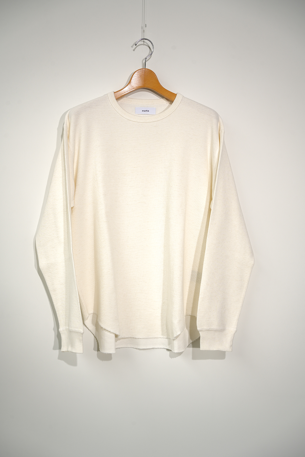 ORGANIC COTTON HEMP MESH KNIT CREW NECK L/S TEE