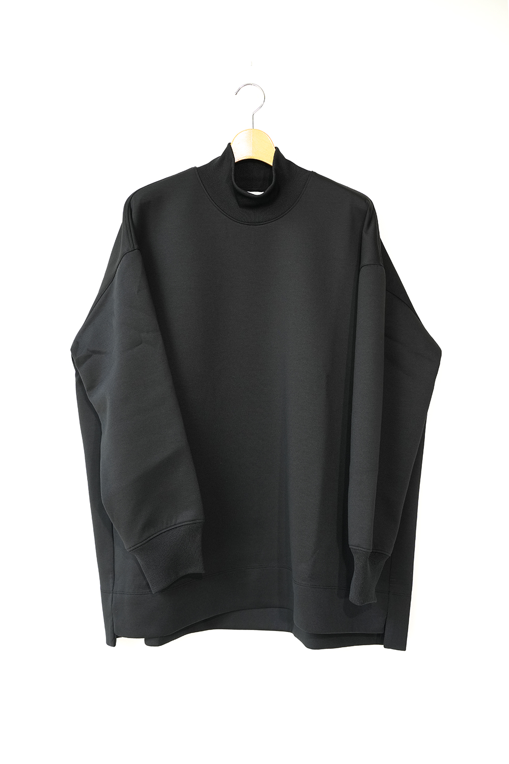 ポリエステルスプリンギィダンボールニットリブタートルネックプルオーバー