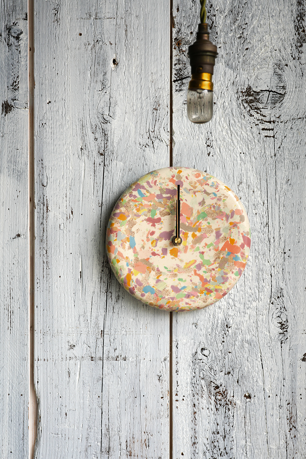 陶掛け時計 カラーチップ