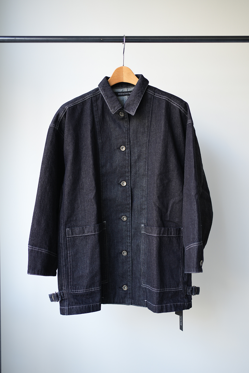 wide denim coverall