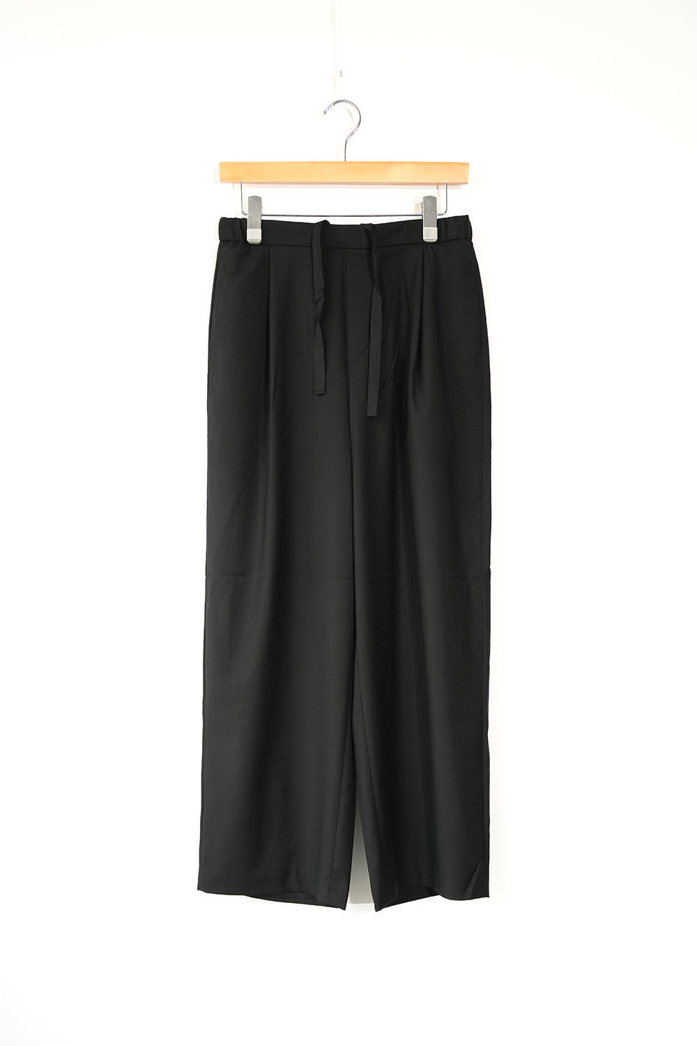 WOOL TROPICAL WASHER WIDE CYLINDER FIT EASY PANTS