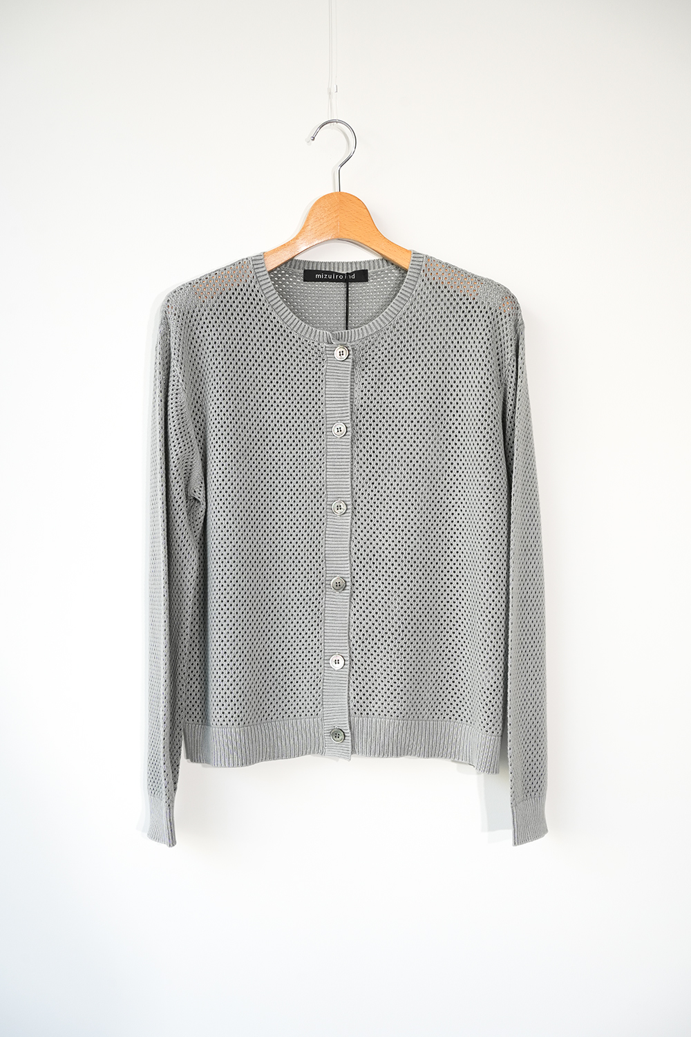 stone wash mesh crew neck C/D