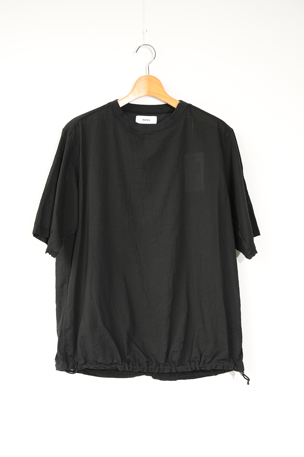 HIGH TWISTED DOBBY CLOTH CREW NECK SHIRT