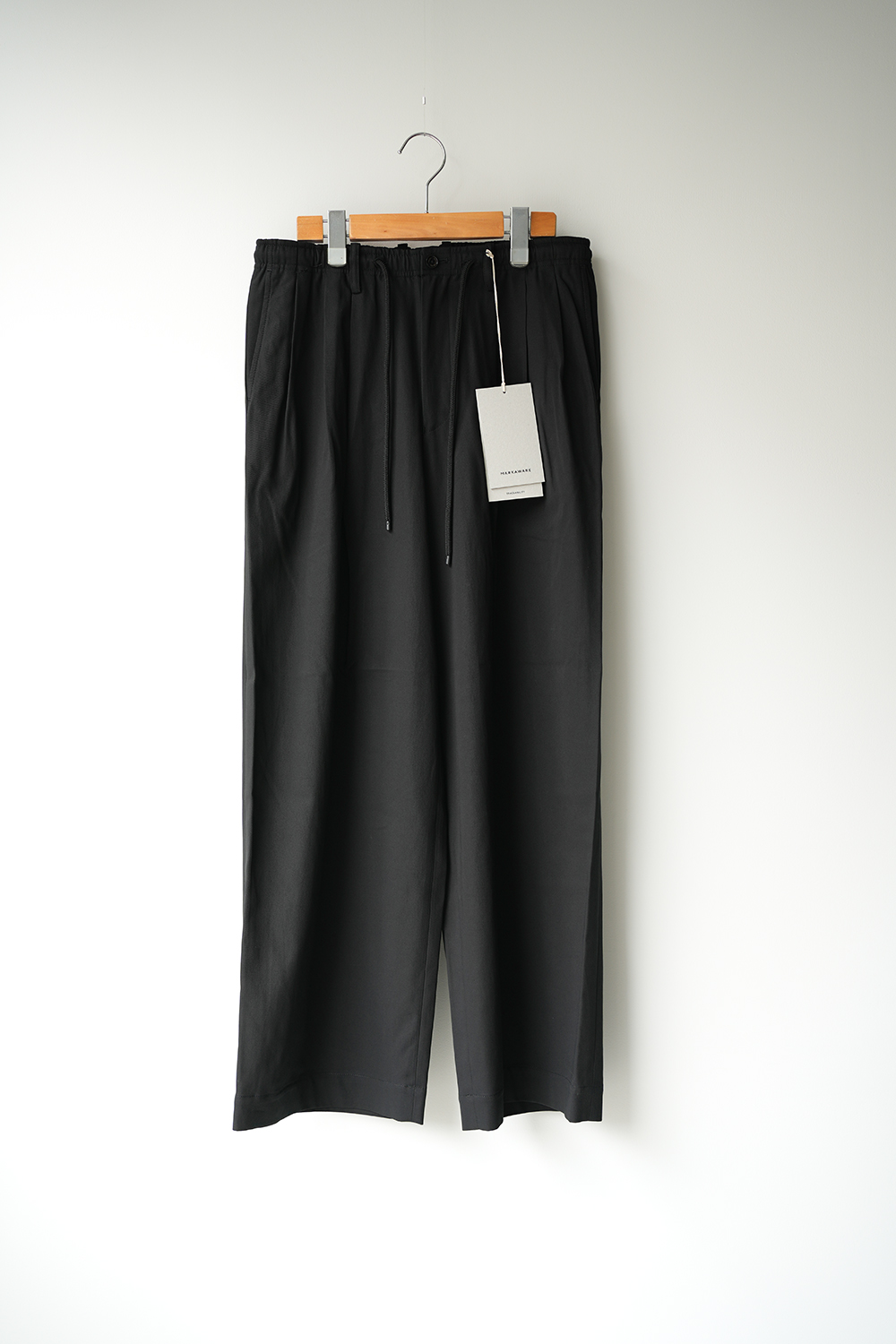 60/2オーガニック強燃ボイル3/2ツイル / トリプルプリーテッドイージートラウザーズ