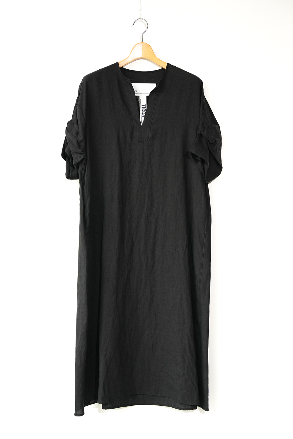 リネンツイストスリーブワンピース