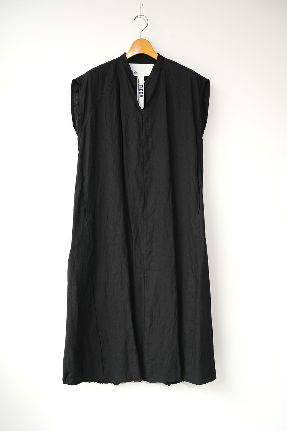 リネンフレンチスリーブバルーンドレス