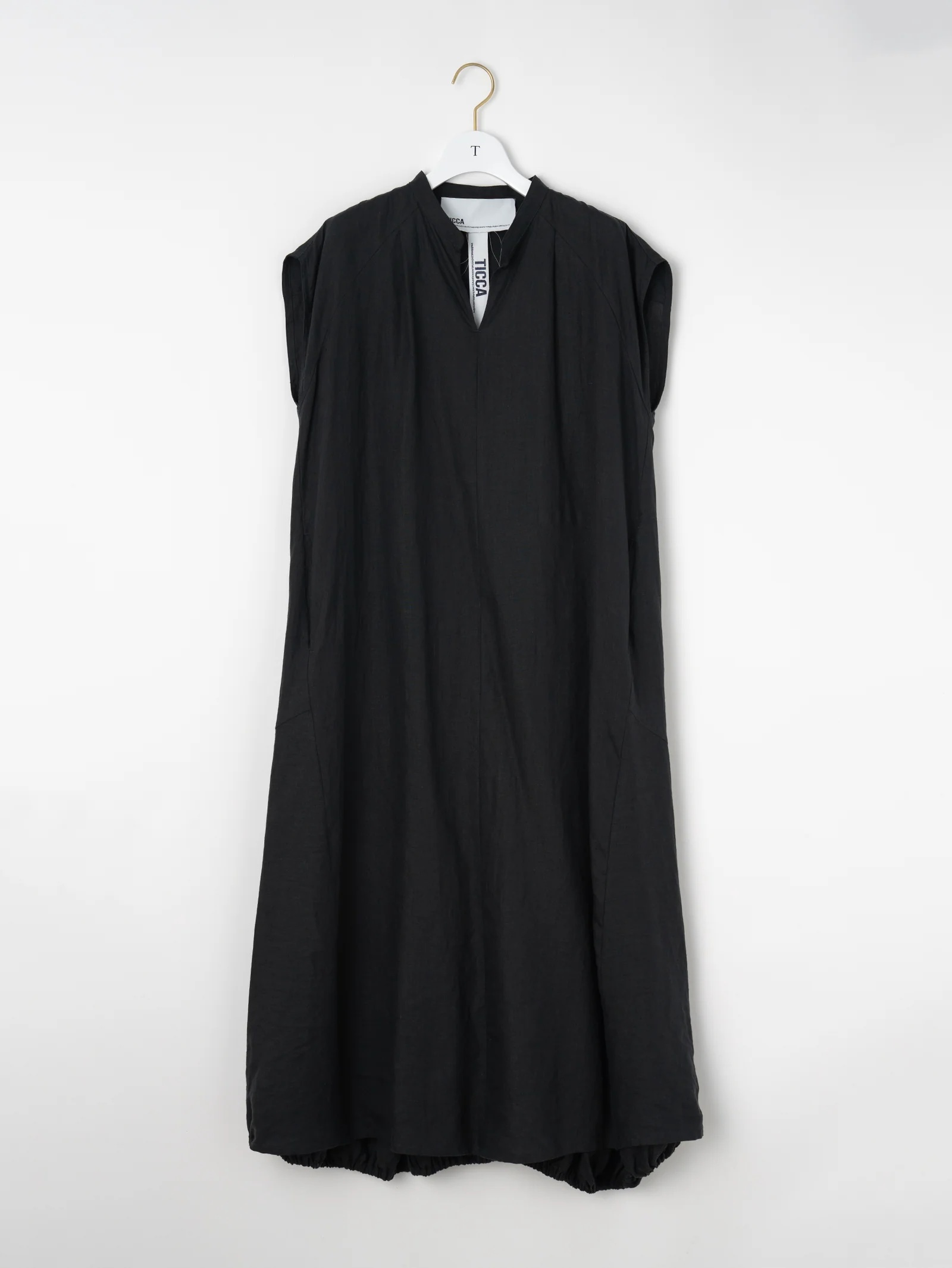 リネンフレンチスリーブバルーンドレス