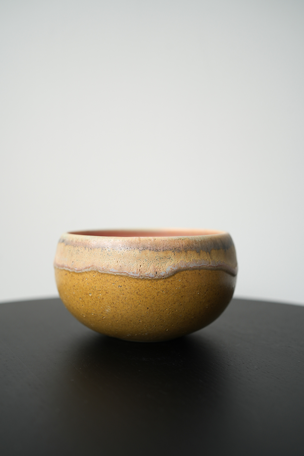 小鉢 桃薄茶釉