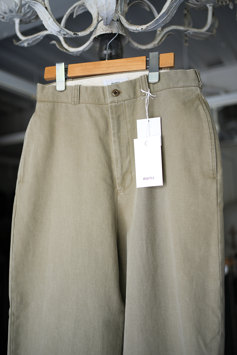 24AW marka オーガニックコットンギャバ/U.S.アーミーチノトラウザー marka」オーガニックコットン強撚ギャバジンU.S.アーミーチノ