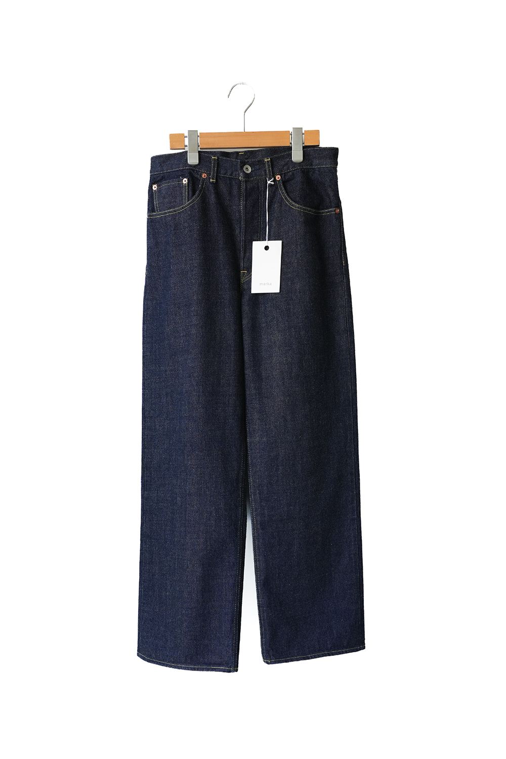 オーガニックコットン13.5ozセルビッジデニムシリンダーフィットジーンズ